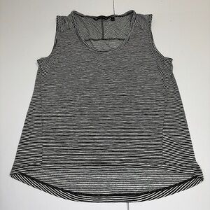 Athleta Black & White Striped Modal-Blend Top – Size S – Soft & Lightweight